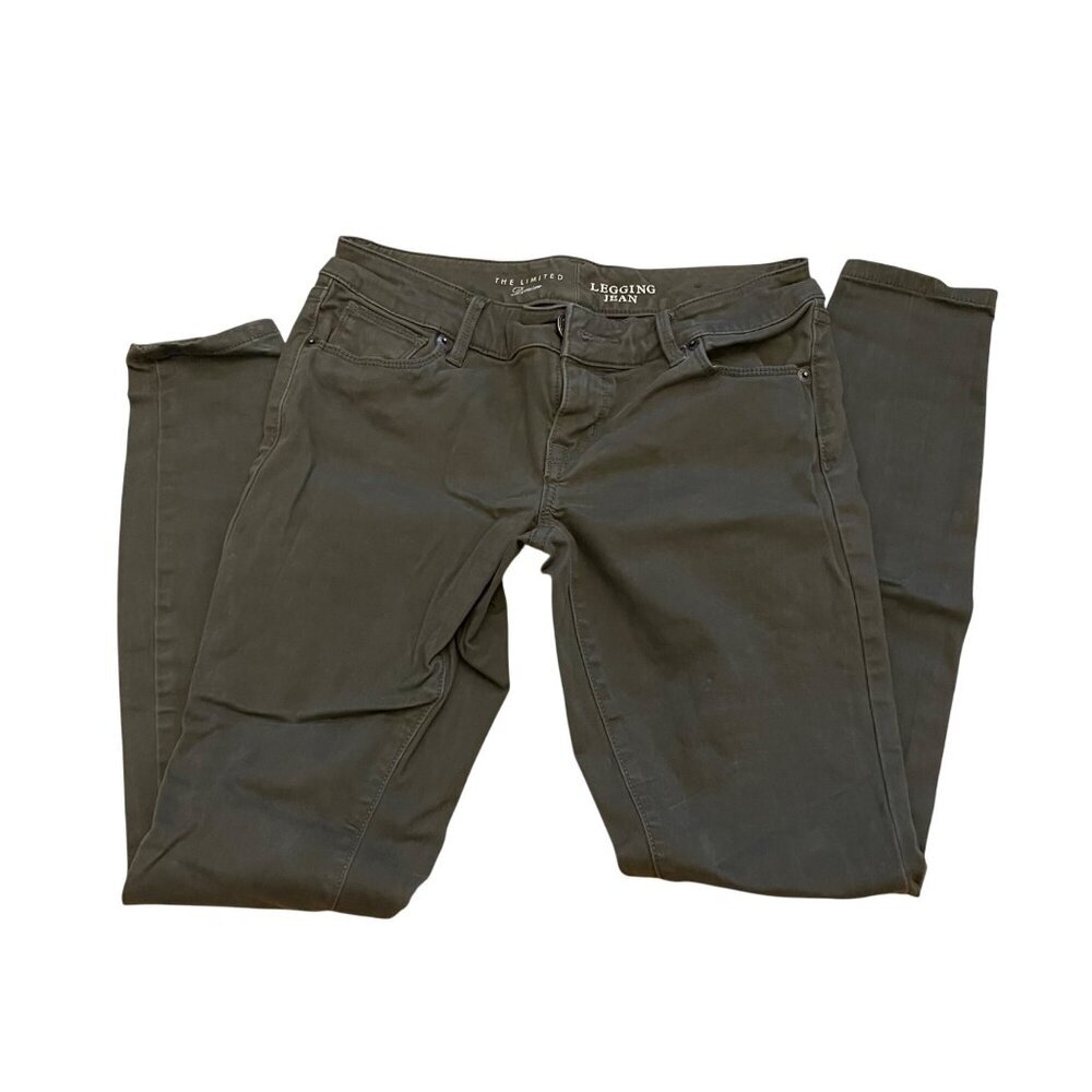 The Limited Legging Jean- Olive Green Size 0R skinny leg 5 pocket